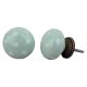 Light Green White Polka Ceramic Knob