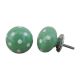 Jade Green White Dot Ceramic Almirah Knob