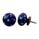 Navy Blue White Polka Round Knob