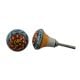 Orange Blue Handpainted Ceramic Bulb Wardrobe Knob