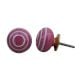 Dark Pink Striped Knob