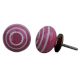 Dark Pink Striped Knob