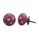 Handmade Dark Pink Dotted Cabinet Knob