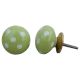 Green White Polka Ceramic Almirah Knob