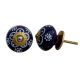 Purple Floral Ceramic Knob