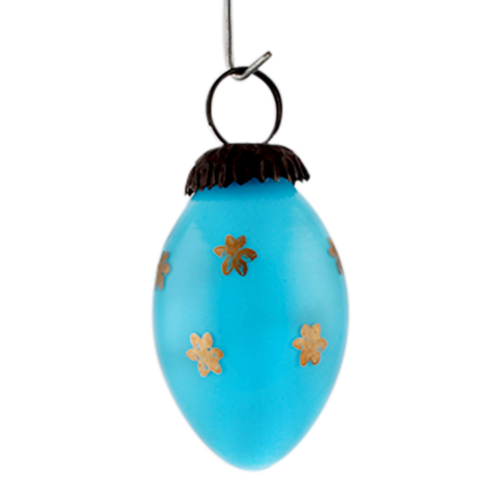 Turquoise Tiny Flower Avocado Small Christmas Hanging