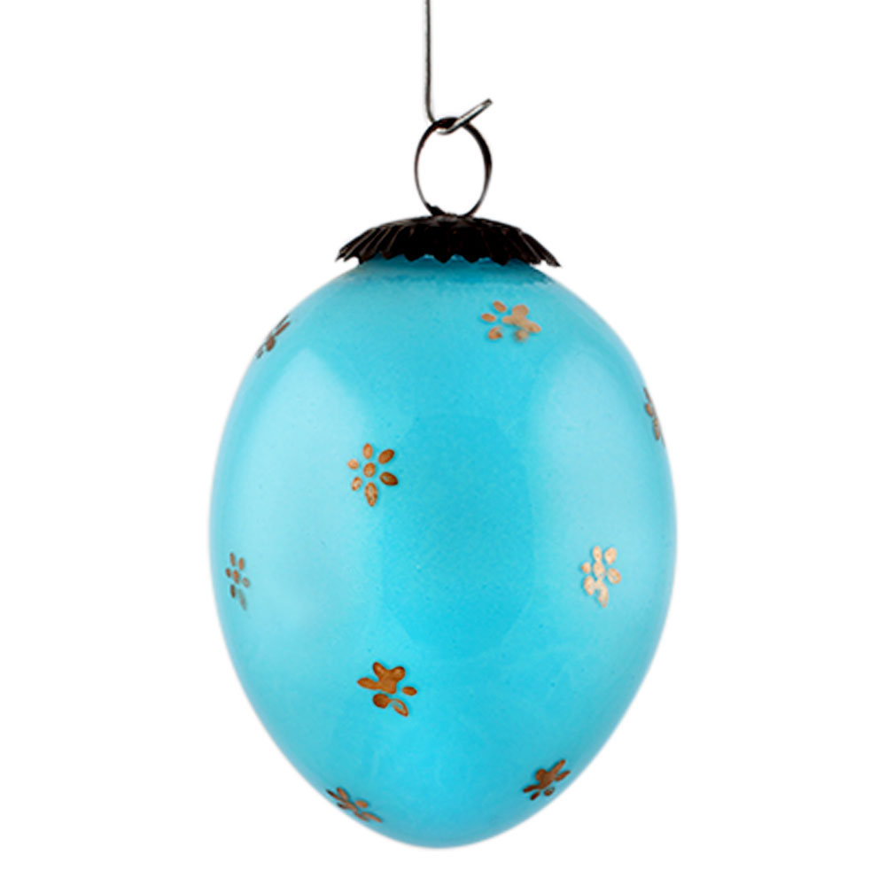 Turquoise Tiny Flower Avocado Big Christmas Hanging