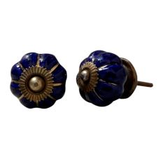 Blue Golden Medium Knob