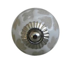 White Etched Ceramic Knob-27