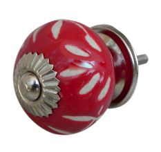 Red Etched Ceramic Knob-19