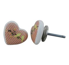 Birds Heart Ceramic Knob