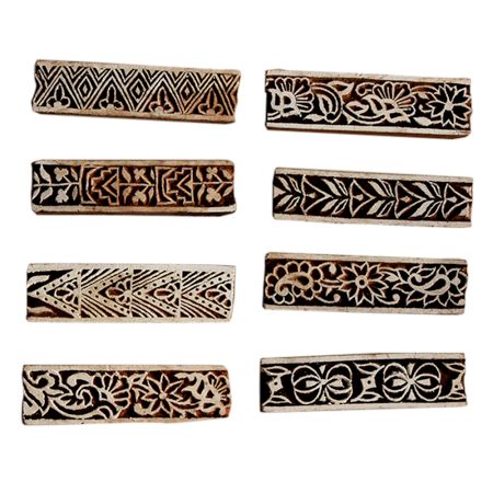 Set  of 8 Piece New Wooden Printing Block