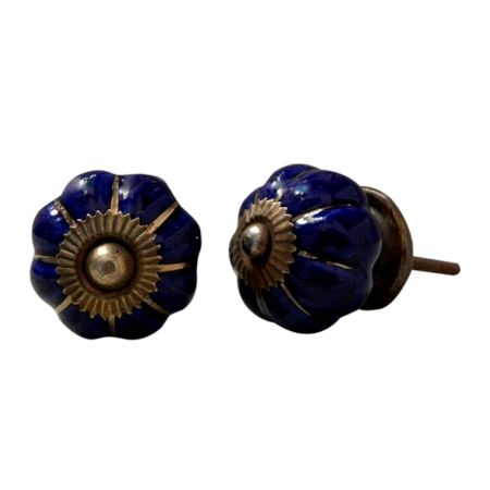Blue Golden Medium Knob