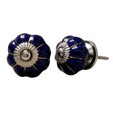 Blue Golden Medium Knob