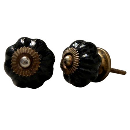 Solid Black Medium Knob