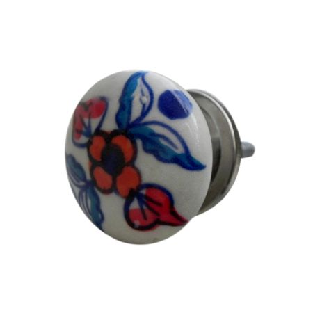 Blue Feather Flat Knob