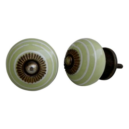 Light Lime White Knob