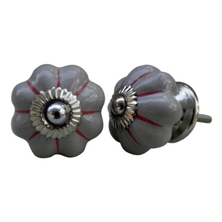 Grey Red Line Knob