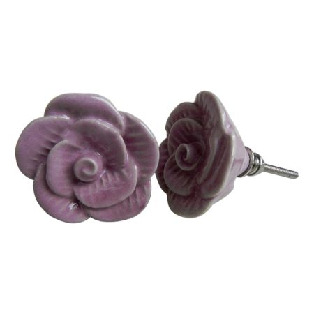 Purple Rose Knob