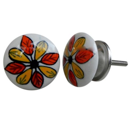 Life Floral Pattern Knob