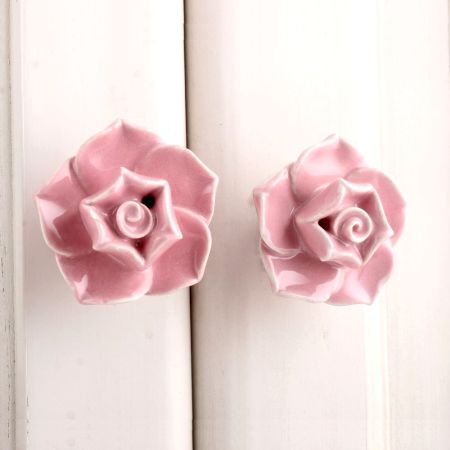 Pink Rose Knob