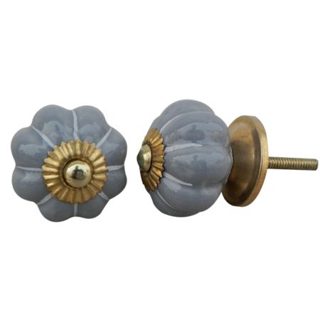Grey White Medium Knob