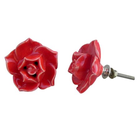 Red Flower Knob