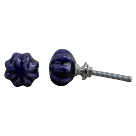 Navy Blue Pomegranate Knob