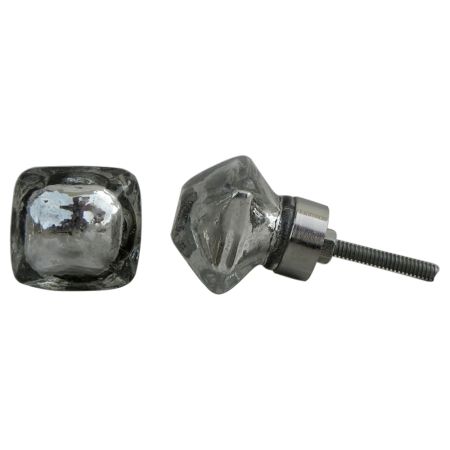 Pyramid Shiny Glass Knob