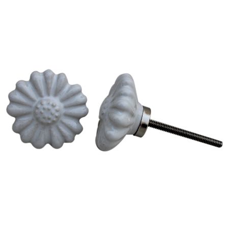 White Daisy Flower  Knob