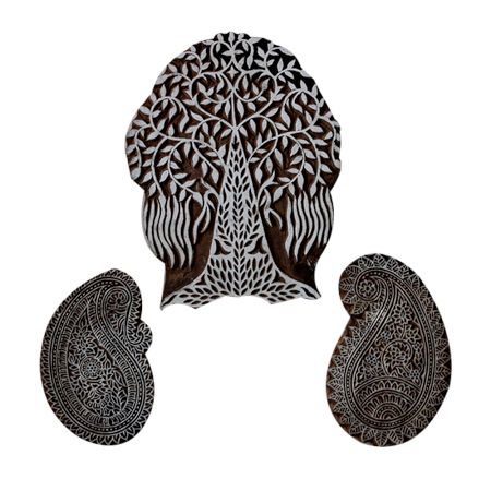 Set  of 3 Piece New Wooden Printing Block
