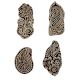 Set  of 4 Piece New Wooden Printing Block