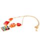 Orange and Multicolored Bib Necklace New Designer Jewellery