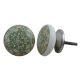 Green Floral  Flat Knob