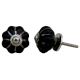 Black Silver Medium Knob