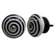 Black Pattern Flat Knob