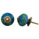 Turquoise Flower Drawer Knob