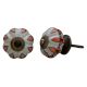 Orange Leaf Ceramic Knob