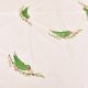 White Handmade Double Bed Sheet Linen with Parrot Design Beautiful Decorative Stylish