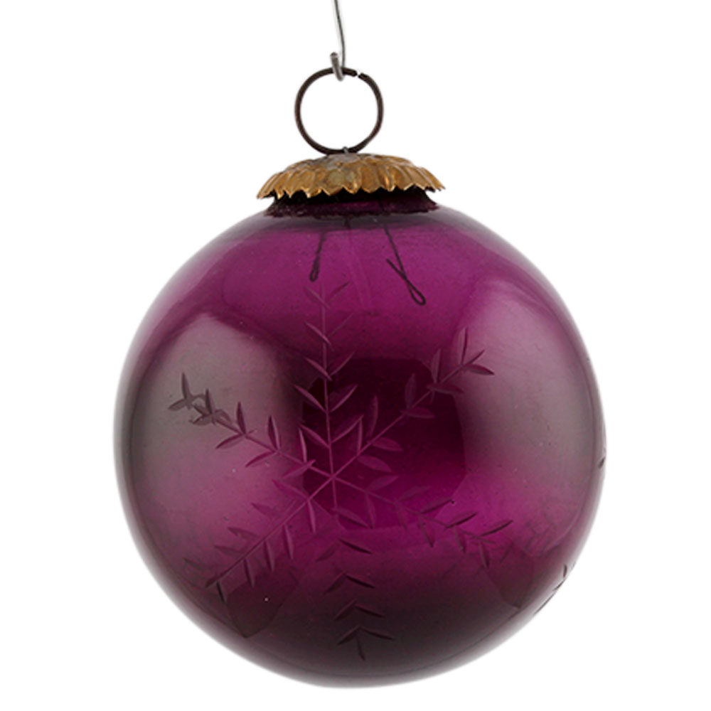 Purple Leaf Cut Christmas Hanging