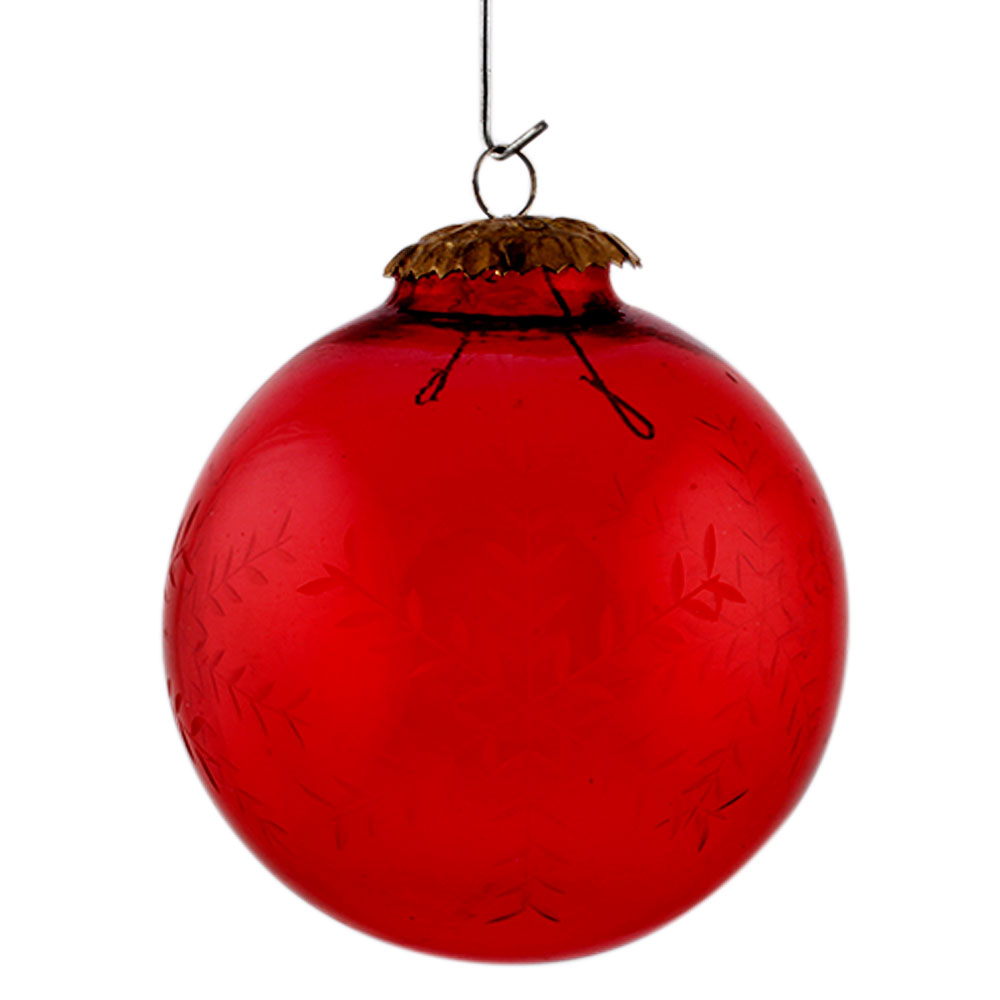 Red Leaf Cut Christmas Hanging