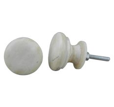 Flat Round Bone Cabinet Knobs