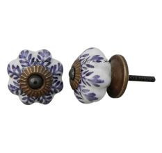 Purple Leaf Medium Knob