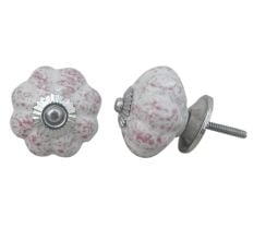 Pink Calico Melon Knob