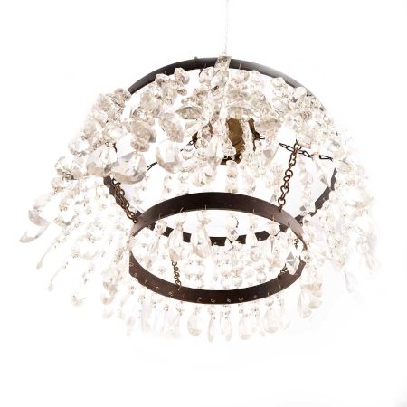Finest Cut Glass Pendant Chandelier.