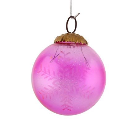 Pink Round Leaf Christmas Hanging
