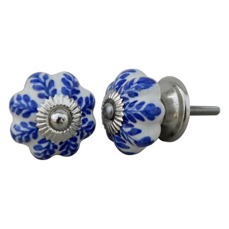 Blue Leaf Medium Knob