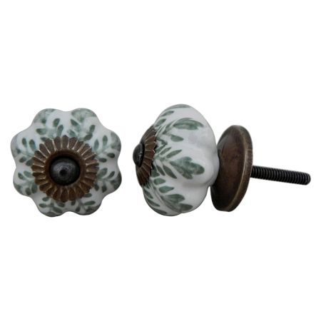 Smoky Leaf Medium Knob