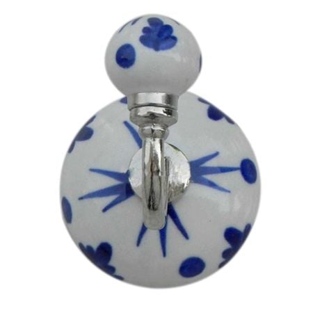 Blue Floral Dot Hooks