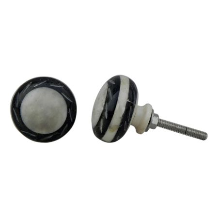 Black Bone Flat Knob